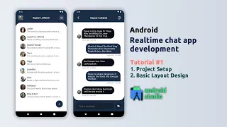 Android Chat App Development Tutorial Project Setup Basic Layout Design Android Studio