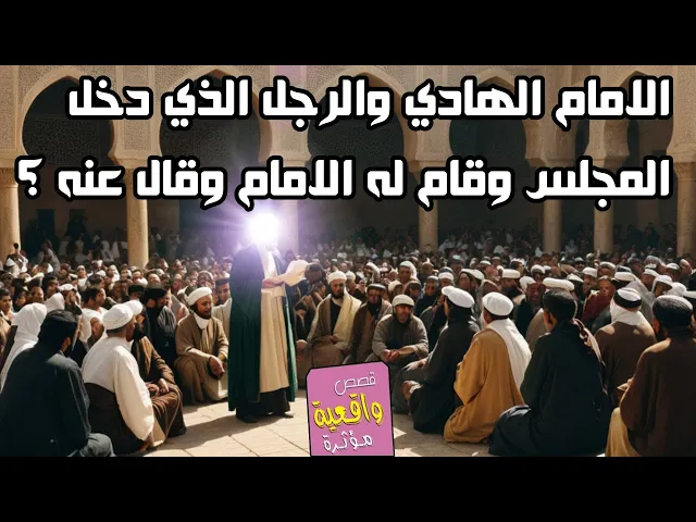 ⁣الامام الهادي والرجل الذي دخل المجلس وقام له الامام وقال عنه ؟