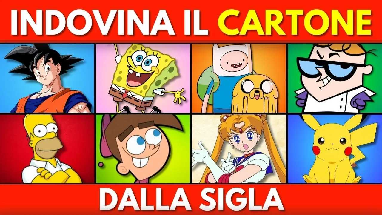 INDOVINA LA SIGLA DEI CARTONI ANIMATI  📺 🎵 Quiz Cartoni Animati