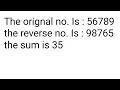 Write javascript program to reverse a number
