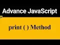 print Method in JavaScript Hindi