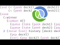 Advent of Code 2020 Day 22 Crab Combat in Clojure import Java type persistent queue