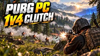 PUBG PC: आख़िरी ज़ोन में 1v4 क्लच 🔥 | Intense Battlegrounds Gameplay