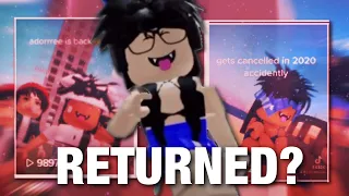 MOST *INFAMOUS* ROBLOX TIKTOKER HAS RETURNED? (Roblox Adorree TikTok Situation)