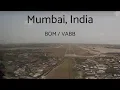 Cockpit view Boeing 757 landing Mumbai India