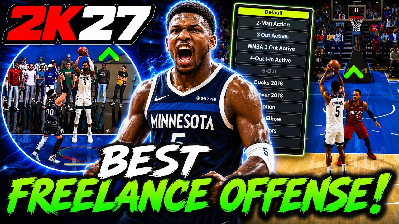 NBA 2K27 BEST FREELANCE OFFENSE & BEST PLAYBOOK! EASY BUCKETS & MONEY PLAYS: video thumbnail