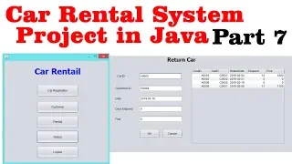 Car Rental Management system project in Java with Source code java swing projects Part 7