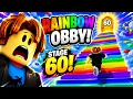 I Beat ALL 60 Stages of Rainbow Obby in Roblox
