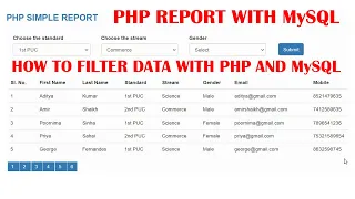 How to create reports based on various conditions with drop downs using PHP MySQL Bootstrap