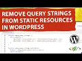 How to Remove Query Strings from Static Resources in WordPress