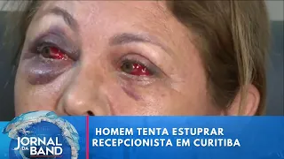 Homem é preso por agredir e tentar estuprar recepcionista | Jornal da Band