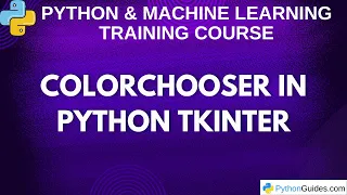 Tkinter Color Picker Dialog ColorChooser Tutorial