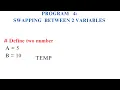 Swapping values between two variables Python Coding Series 4