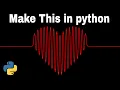 Heart Animation with Sine Wave in Python Python Matplotlib Animation Tutorial ASMR coding