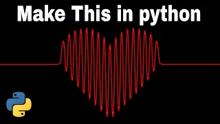 Heart Animation with Sine Wave in Python Python Matplotlib Animation Tutorial ASMR coding