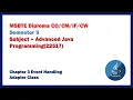 Adapter class in java Advanced Java - Chapter 3 Event Handling Diploma in Computer Engineering