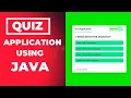Quiz Application Using Java Build A Quiz Application In Java DevInshal