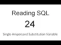 Single Ampersand Substitution Variable SQL Tutorial 24