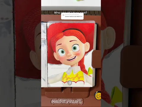 ASMR Drawing Jessie from Toy Story #toystory #disneyart #prismacolor #sketchbook #asmr