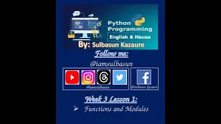 Python Programming Week 3 Lesson 1