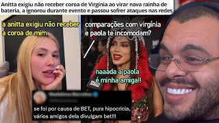 ANITTA É A NOVA RAINHA DE BATERIA DA GRANDE RIO E SE RECUSA A RECEBER A COROA DAS MÃOS DA VIRGÍNIA