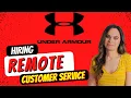 Under Armour Hiring Remote Work From Home Customer Service With No Degree Required USA Only