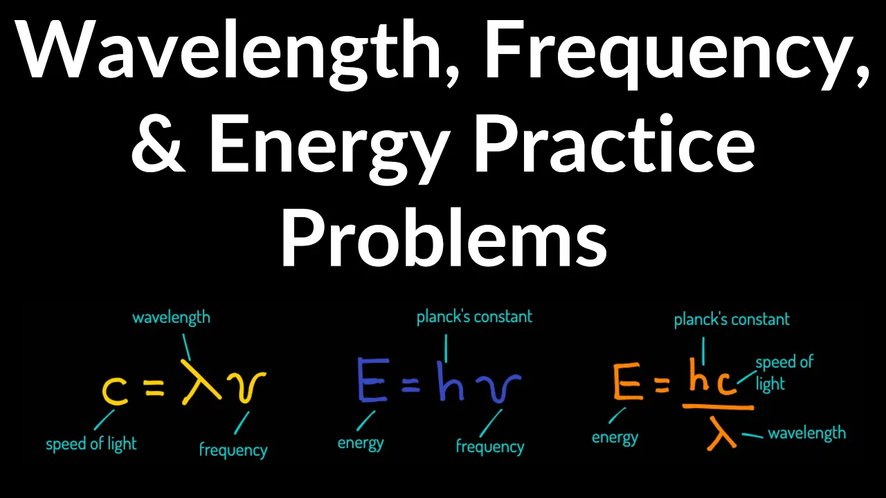Wavelength, Frequency, and Energy Practice Problems, Examples, Questions, Explained, Shortcut: video thumbnail