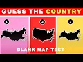 Guess the Country Blank Map Challenge