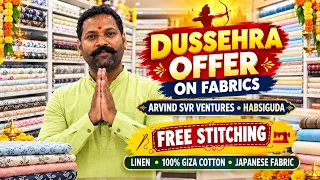 Dussehra Offer Free Stitching | Arvind Linen 100% Giza Cotton & Japanese Fabric |ARVIND SVR Ventures