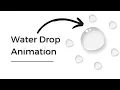 Water drop jelly animation one div HTML CSS
