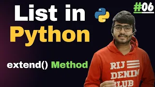 extend Method in Python List List in Python Tutorial 06 Code Marathi