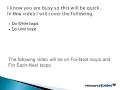 VBA5 Do While and Do Until Loops