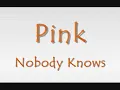 Pink - Nobody Knows (with lyrics)