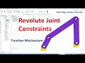 Solid Edge Motion tutorials How to use Revolute Joint constraints Fourbar Mechanism