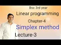 Simlex method Linear programming Bsc 3rd year L-3 Jitendra kumar