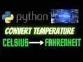 Python Program to Convert Temperature from Celsius to Fahrenheit in Hindi Python Tutorial 2021
