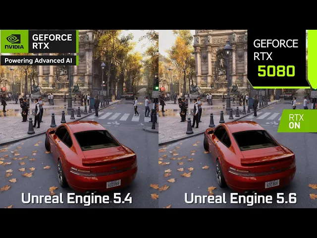 Unreal Engine 5.6 vs Unreal Engine 5.4 Comparison - Significant Performance Improvement | RTX 5080