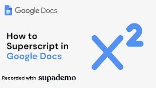 How to Superscript in Google Docs