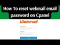 How To reset webmail email password on Cpanel