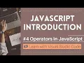 Learn with VSCode JavaScript for Beginners Operators in JavaScript