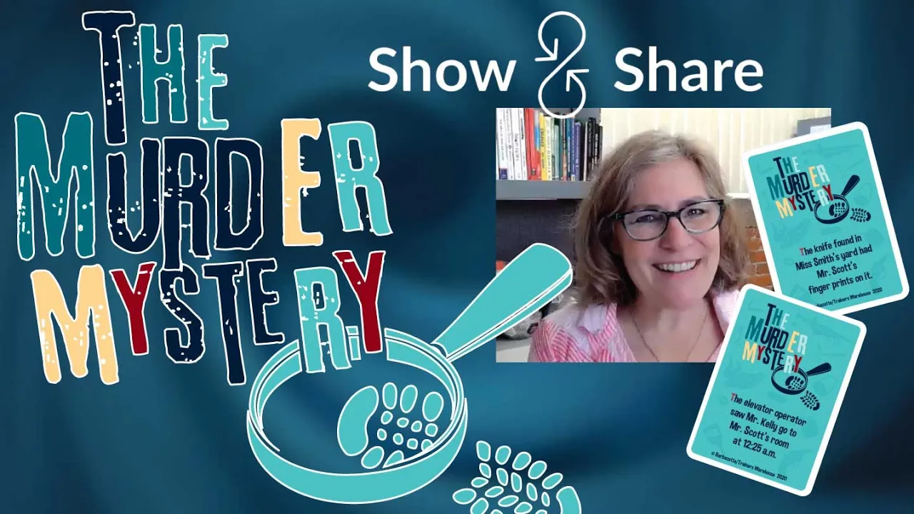 Murder Mystery Show&Share by Trainers Warehouse. Experience an online teambuilding game!