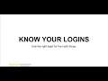 Know Your Logins