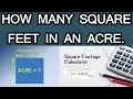 How Many Square Feet in an Acre