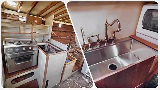 Crazy Boat Interior Make Over + How We Pulled Our Mast Down!