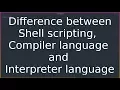 Python Programming Difference between shell compiler interpreter language