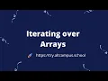 Iterating over Arrays