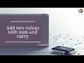 8085 Program to Add Two Numbers and Store Sum Carry STA JC JMP Explained