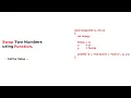 C Program To Swap Two Numbers using Function