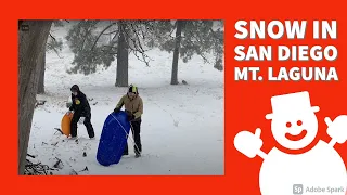 Snow in San Diego s Mt Laguna