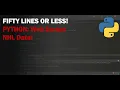 FIFTY LINES OR LESS FRIDAY - Web Scraping With Python NHL Data